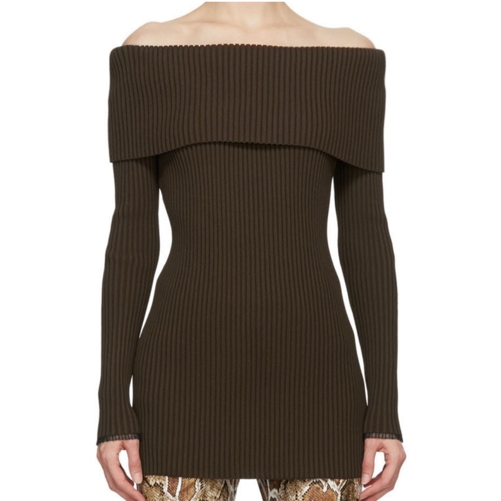 Proenza Schouler Rib Knit Off the Shoulder Top
